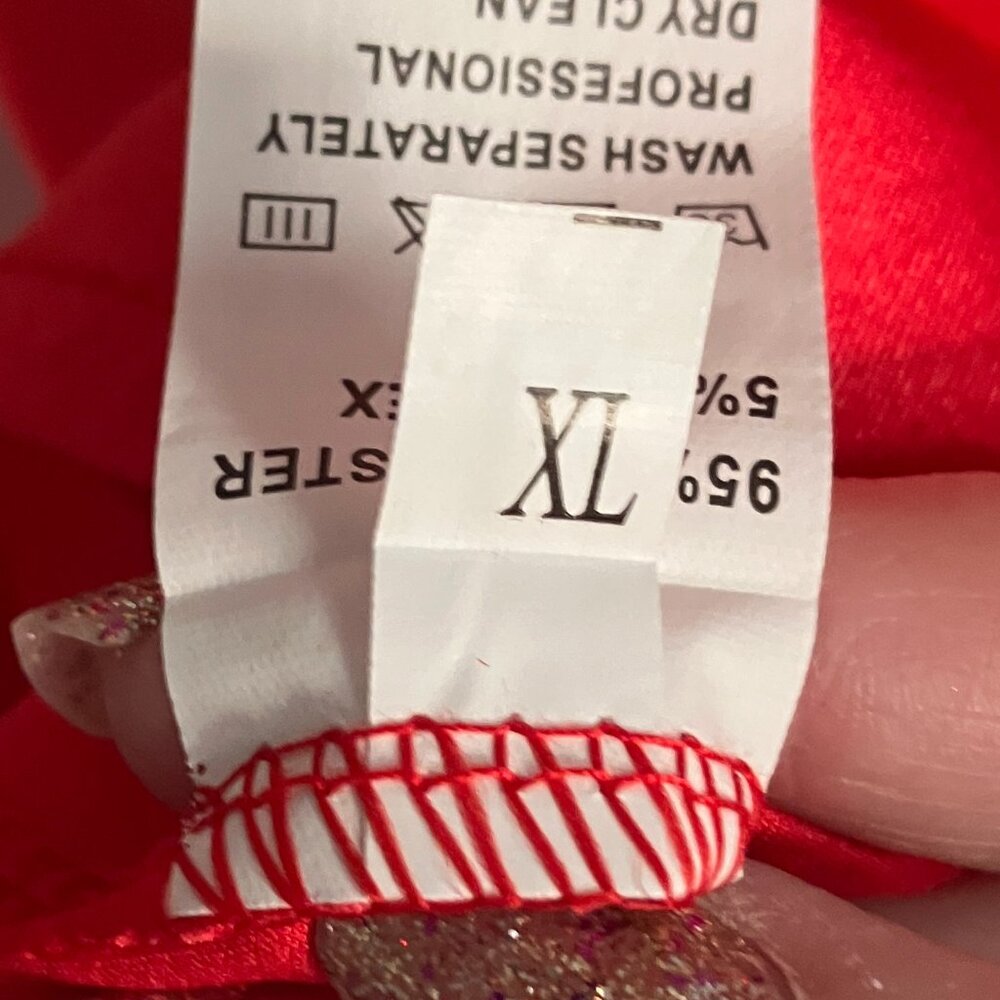 Elegant Cowl Neck Red Sleeveless Blouse with Ruched Detail XL NEW - Picture 6 of 7